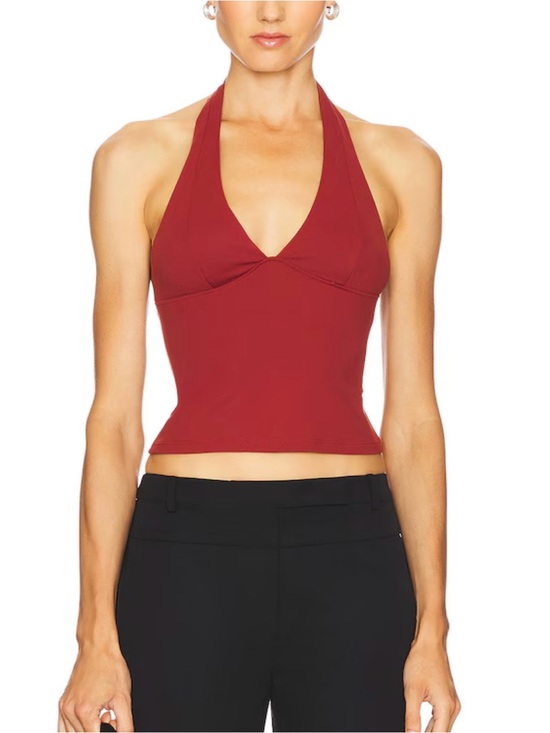 Free People Tops - Free People Still There Halter Tank Top in Pomegranate